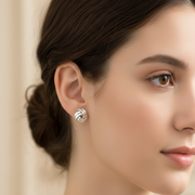 Quadro Knot 925 Sterling Silver Stud Earring